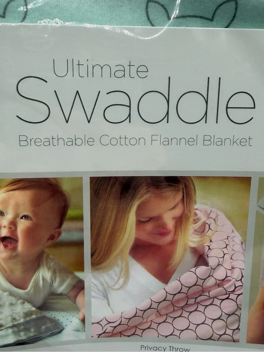 SwaddleDesigns Ultimate Swaddle Blanket Gray Fox Sea Crystal 42x42 NIP USA